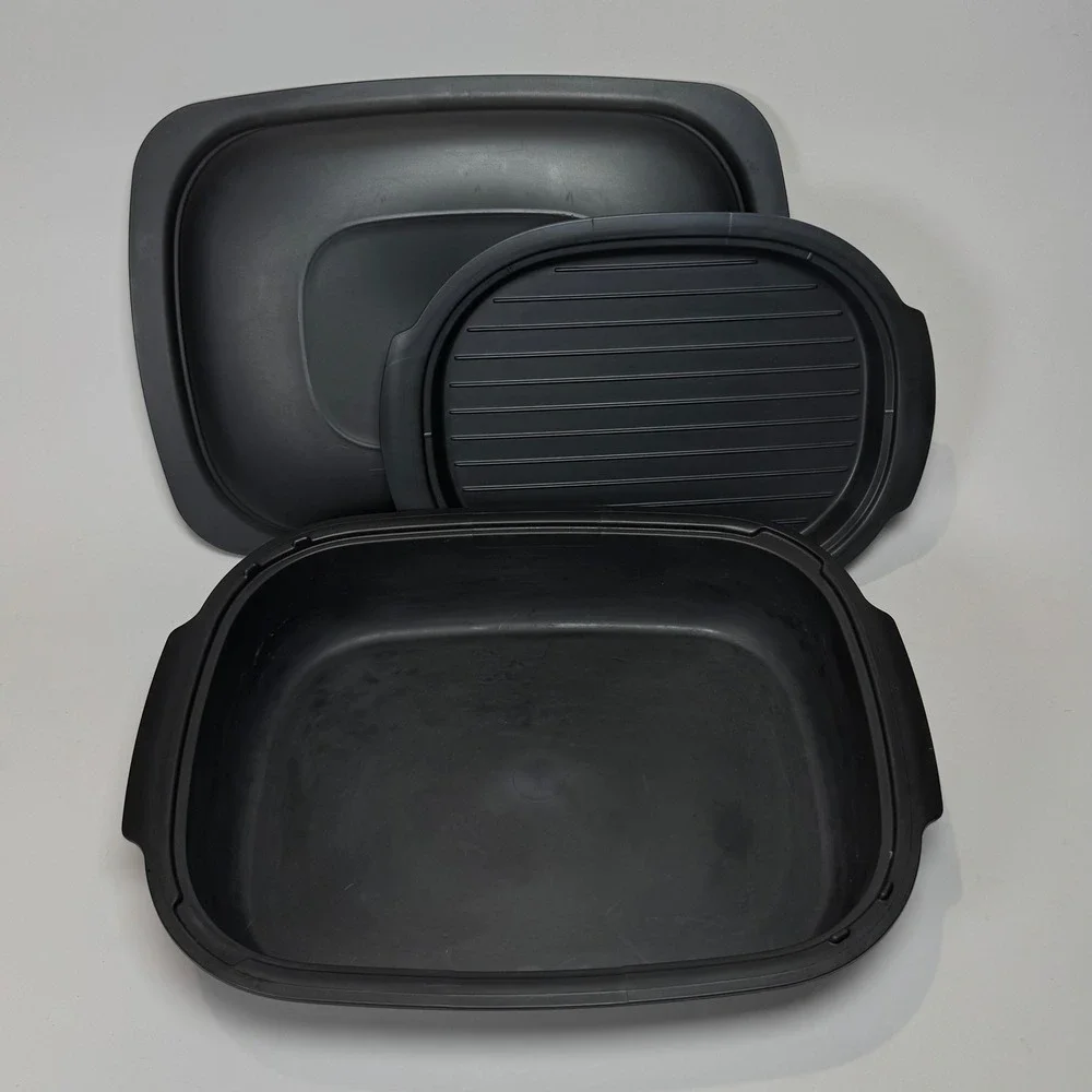 Tupperware UltraPro 3.3L 3.5 Qt Lasagna Casserole Roasting Pan w Lid & Rack